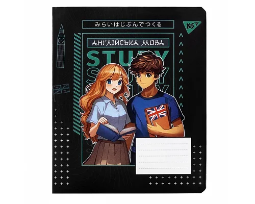 Зошит предметний АНГЛІЙСЬКА МОВА Anime 48 аркушів лінія YES (767474)