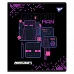 Набір зошитів шкільних Minecraft. Black 12 аркушів лінія YES 10 шт (767510)