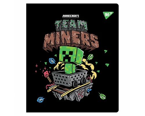 Набір зошитів шкільних Minecraft. Team 12 аркушів лінія YES 10 шт (767511)