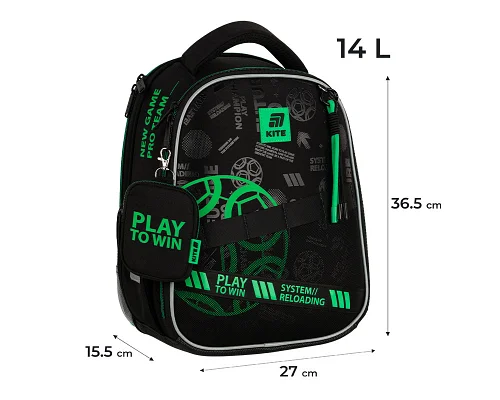 Рюкзак шкільний каркасний Kite Play&Win 36 см (K25-555S-2)