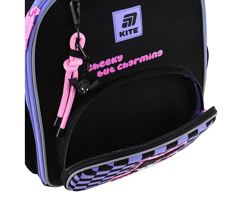 Рюкзак шкільний каркасний Kite котик Kuromi 38 см (HK25-556M)