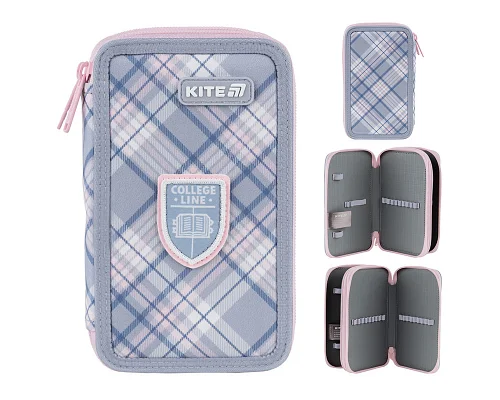 Пенал-книжка шкільний Kite College Line Girl (K25-623-1, 2 відділення)