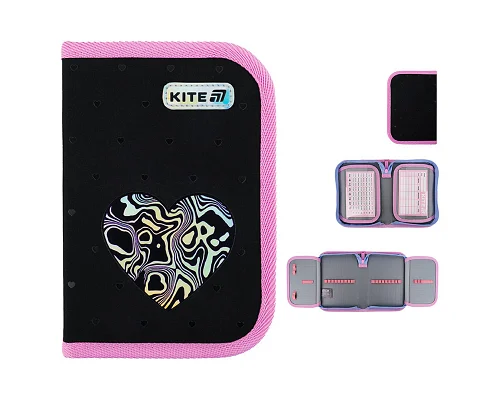 Пенал-книжка шкільний Kite Love is (K25-622-3, 1 відділення, 2 відворот)