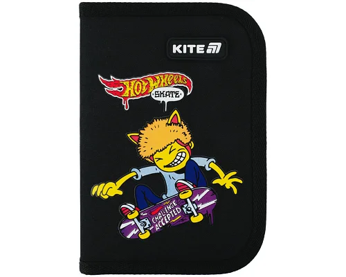 Пенал-книжка шкільний Kite Hot Wheels Skate (HW25-622-2, 1 відділення, 2 відворот)