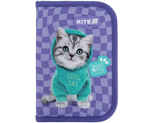 Пенал-книжка шкільний Kite Studio Pets (SP25-622-2, 1 відділення, 2 відворот)