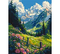 Картина за номерами Гірська галявина в Карпатах 40*50 см Орігамі (LW3435)