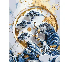 Картина за номерами Бонсай з фарбами металік 40*50 см Орігамі (LW3449)