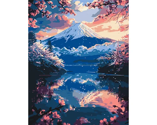 Картина по номерам Невероятная Фудияма 40*50 см Оригами (LW3464)