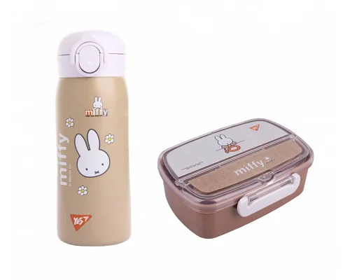 Набор в столовую с термосом Yes кролик Miffy 420 мл (708375К)
