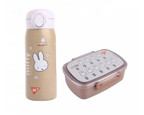 Набор в столовую с термосом Yes кролик Miffy 420 мл (708375К)