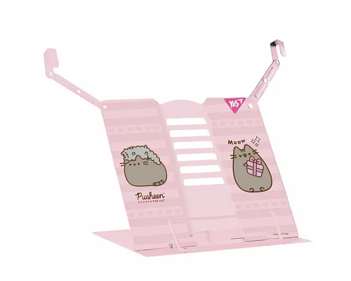 Підставка для книг з додатковими фіксаторами YES Pusheen котик метал (470519)