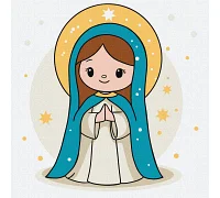 Картина за номерами для дітей Ніжність і милосердя 25х25см Ідейка (KHO1195)