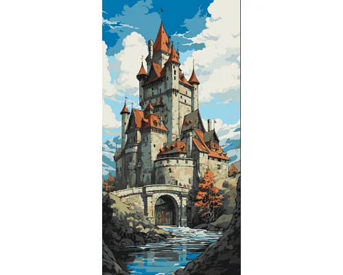 Картина за номерами Казковий замок 40*80см АРТ-Крафт (11067-AC)