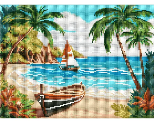 Алмазна мозаїка Узбережжя океану 30*40см Ідейка (AMO8137)