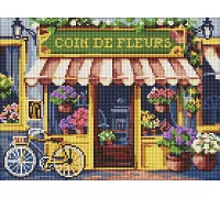 Алмазна мозаїка Квітковий куточок 30*40см Ідейка (AMO8149)