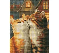Алмазна мозаїка Закохані котики 30*40см Ідейка (AMO8173)