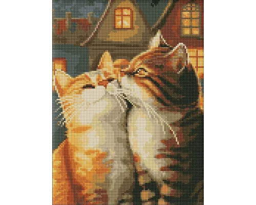 Алмазна мозаїка Закохані котики 30*40см Ідейка (AMO8173)