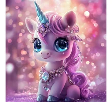 Алмазна мозаїка Чарівне сяйво єдинорога 20*20см Dreamtoys (S10111)