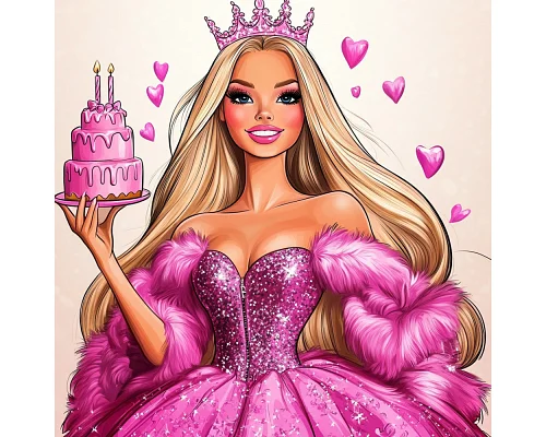 Алмазна мозаїка Рожеве торжество 20*20см Dreamtoys (S10146)