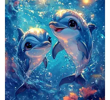 Алмазна мозаїка Радісні дельфіни 20*20см Dreamtoys (S10162)