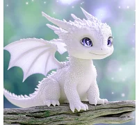 Алмазна мозаїка Білий дракон 20*20см Dreamtoys (S10166)