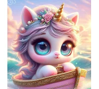 Алмазна мозаїка Магічна подорож єдинорога 20*20см Dreamtoys (S10173)
