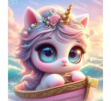 Алмазна мозаїка Магічна подорож єдинорога 20*20см Dreamtoys (S10173)