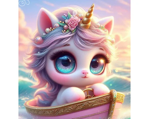 Алмазна мозаїка Магічна подорож єдинорога 20*20см Dreamtoys (S10173)
