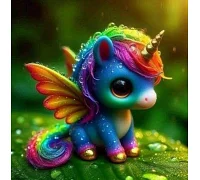 Алмазна мозаїка Райдужний Єдиноріжка 20*20см Dreamtoys (S10175)