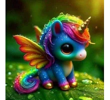 Алмазна мозаїка Райдужний Єдиноріжка 20*20см Dreamtoys (S10175)