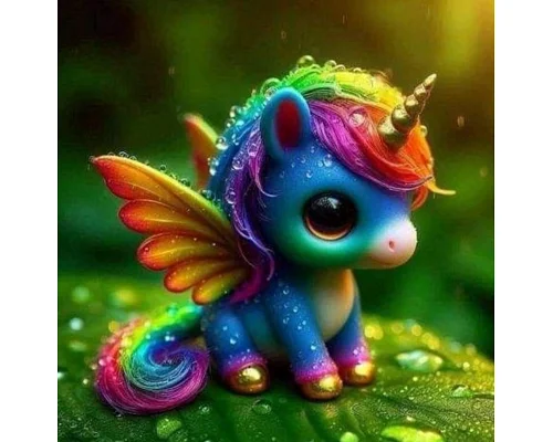 Алмазна мозаїка Райдужний Єдиноріжка 20*20см Dreamtoys (S10175)