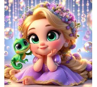 Алмазна мозаїка Рапунцель 20*20см Dreamtoys (S10181)