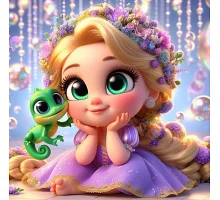 Алмазна мозаїка Рапунцель 20*20см Dreamtoys (S10181)