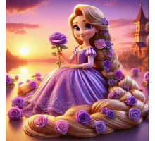 Алмазна мозаїка Чарівна принцеса Рапунцель 20*20см Dreamtoys (S10193)