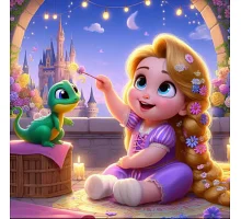 Алмазна мозаїка Казкове диво Рапунцель 20*20см Dreamtoys (S10196)