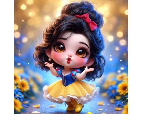 Алмазна мозаїка Чарівний поцілунок Білосніжки 20*20см Dreamtoys (S10200)