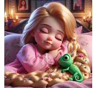 Алмазна мозаїка Солодкий сон Рапунцель 20*20см Dreamtoys (S10201)