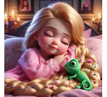 Алмазная мозаика Сладкий сон Рапунцель 20*20см Dreamtoys (S10201)