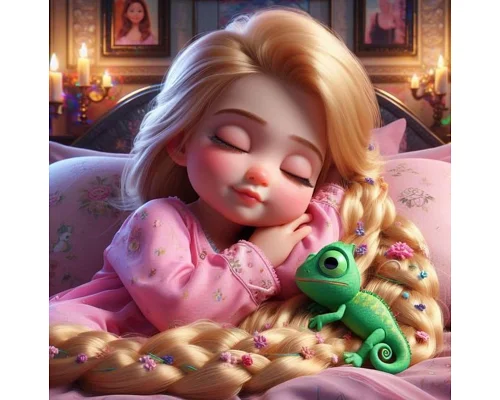 Алмазна мозаїка Солодкий сон Рапунцель 20*20см Dreamtoys (S10201)