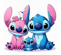 Алмазна мозаїка Стіч сім'я 20*20см Dreamtoys (S10202)