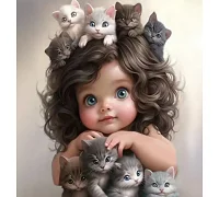 Алмазна мозаїка Котяча радість 20*20см Dreamtoys (S10218)