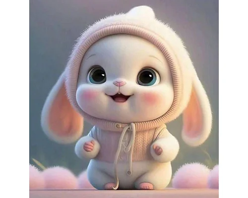 Алмазна мозаїка Милий зайчик 20*20см Dreamtoys (S10242)