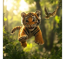 Алмазна мозаїка Тигреня в повітрі 20*20см Dreamtoys (S10134)