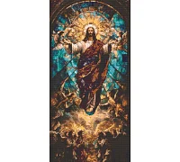 Алмазная мозаика XXL Икона Иисус Христос 40х80 см Оригами (OD5111)