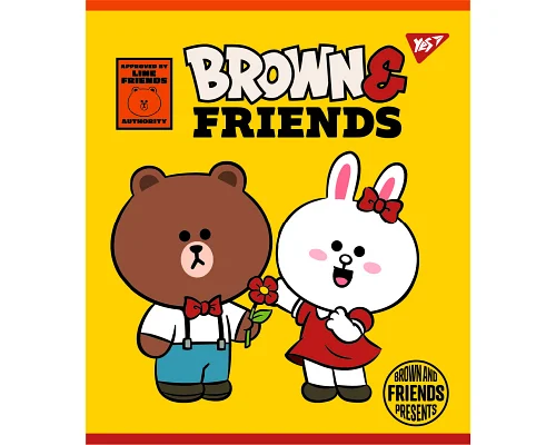 Зошит Line Friends 12 аркушів лінія YES (766806)