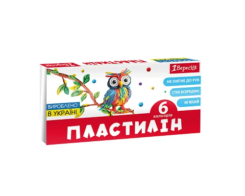 Пластилін Classic 6 кольорів 120 г 1 Вересня (540653)