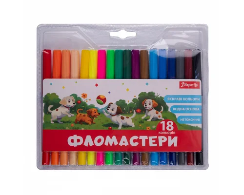 Фломастери 18 кольорів 1 Вересня (650552)