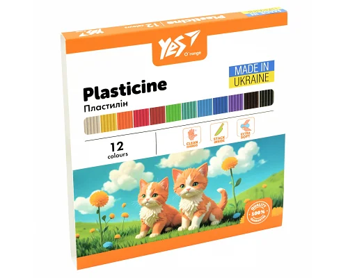 Пластилін Orange Line 12 кольорів 240 г YES (540689)