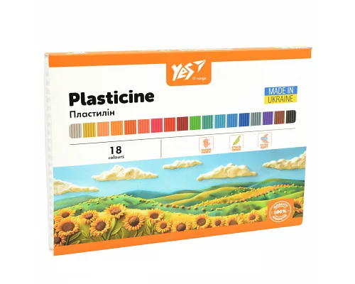 Пластилін Orange Line 18 кольорів 360 г YES (540691)