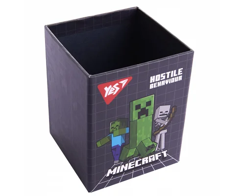 Стакан для письмового приладдя Minecraft картон сірий Yes (708332)